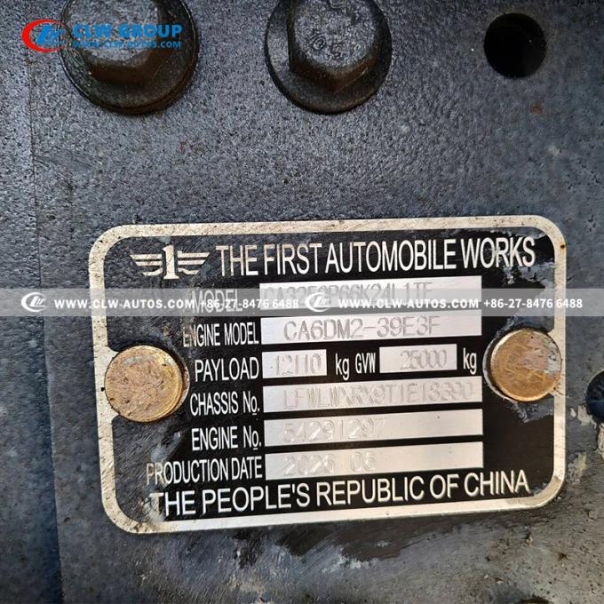 FAW J6P 6×6 Off-Road Cargo Truck winch system