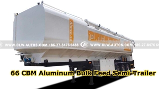 66 CBM Aluminum Bulk Feed Semi-Trailer