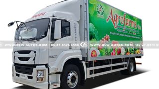 Camión refrigerado I-SUZU de 10 toneladas con puerta trasera hidráulica de 2000 kg